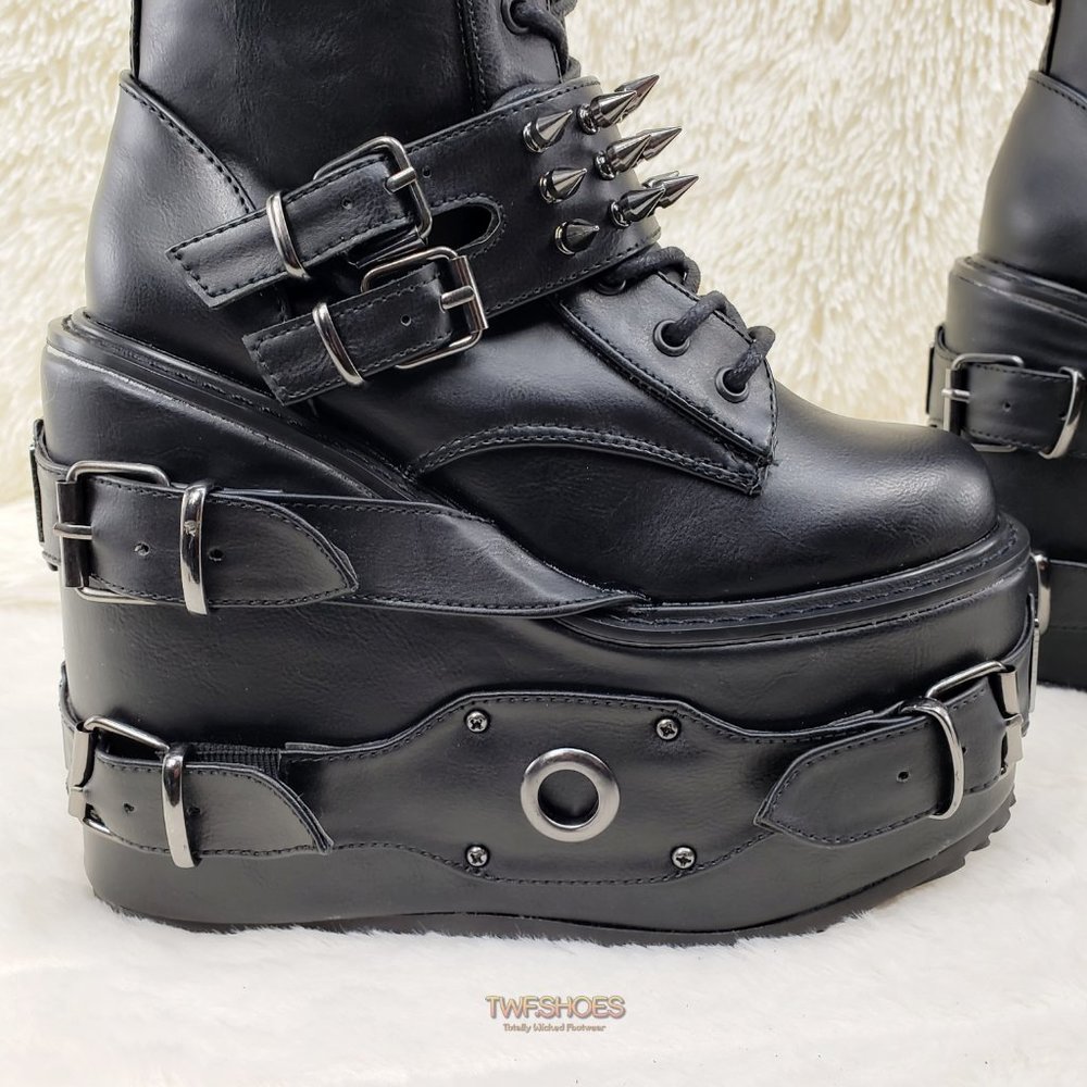 Swing 327 Knee High Platform Goth Punk Rock Boots Swing RESTOCKED - Picture 12 of 16